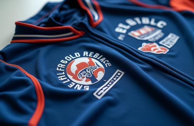 Example of customized water polo team apparel.